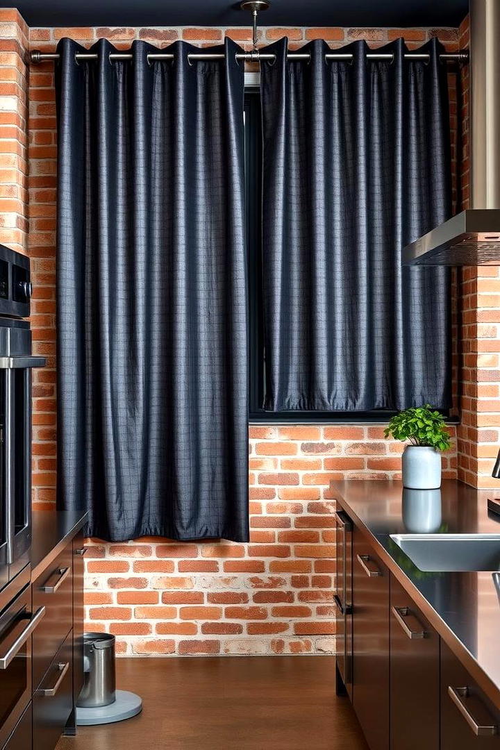 Industrial Chic Curtains - 21 Kitchen Curtain Ideas