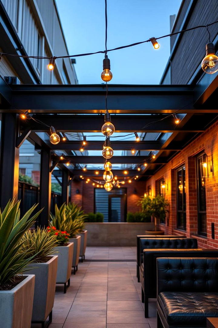 Industrial Chic Displays - 21 Patio String Light Ideas