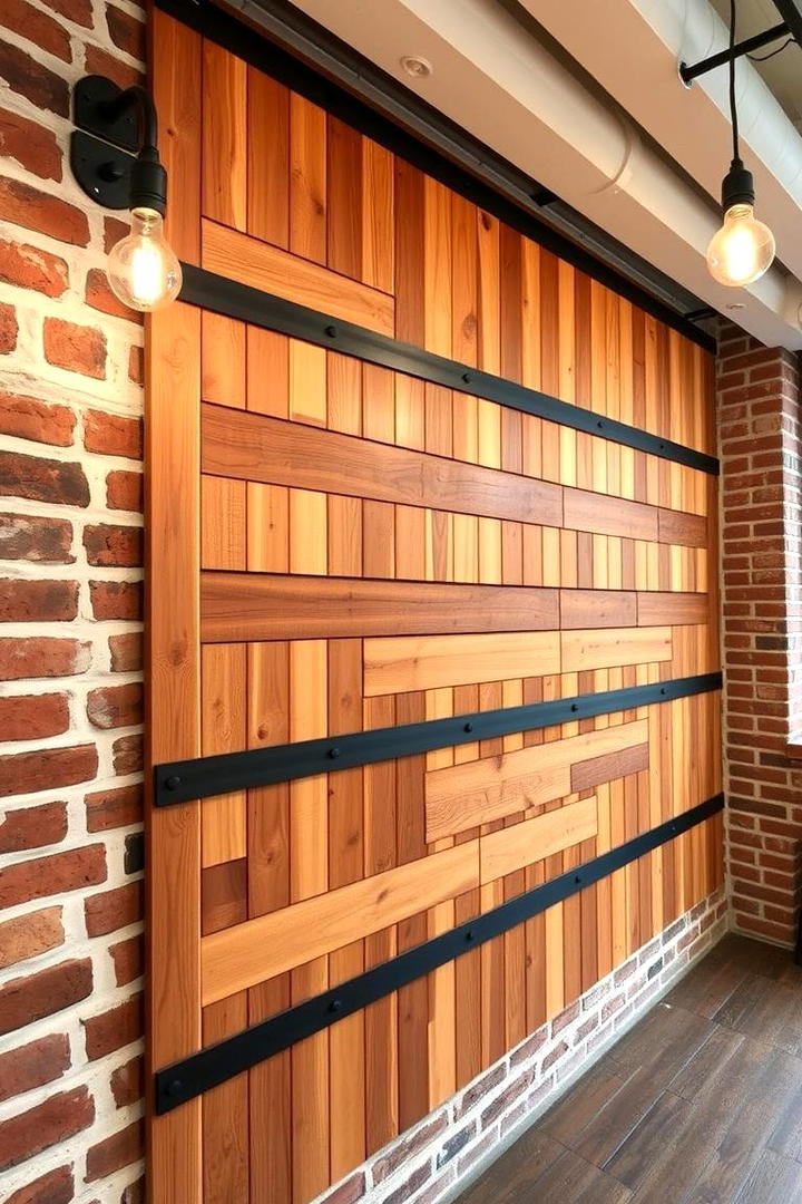 Industrial Chic Fusion - 21 Wood Slat Accent Wall Ideas