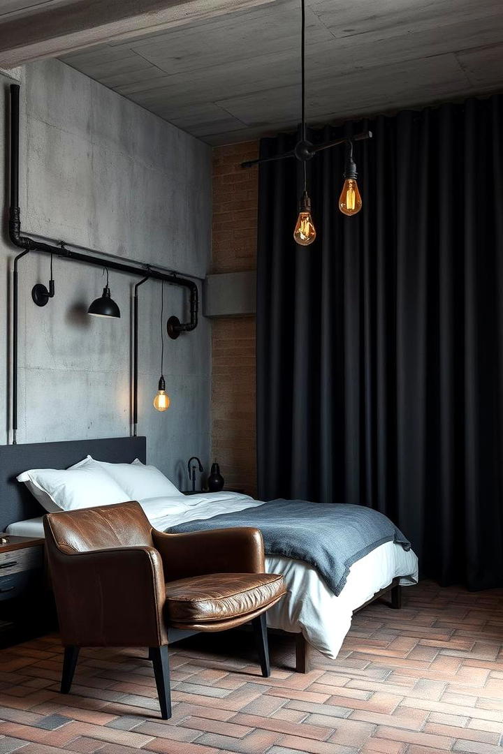 Industrial Chic Meets Warmth - 30 Dark Grey Bedroom Ideas