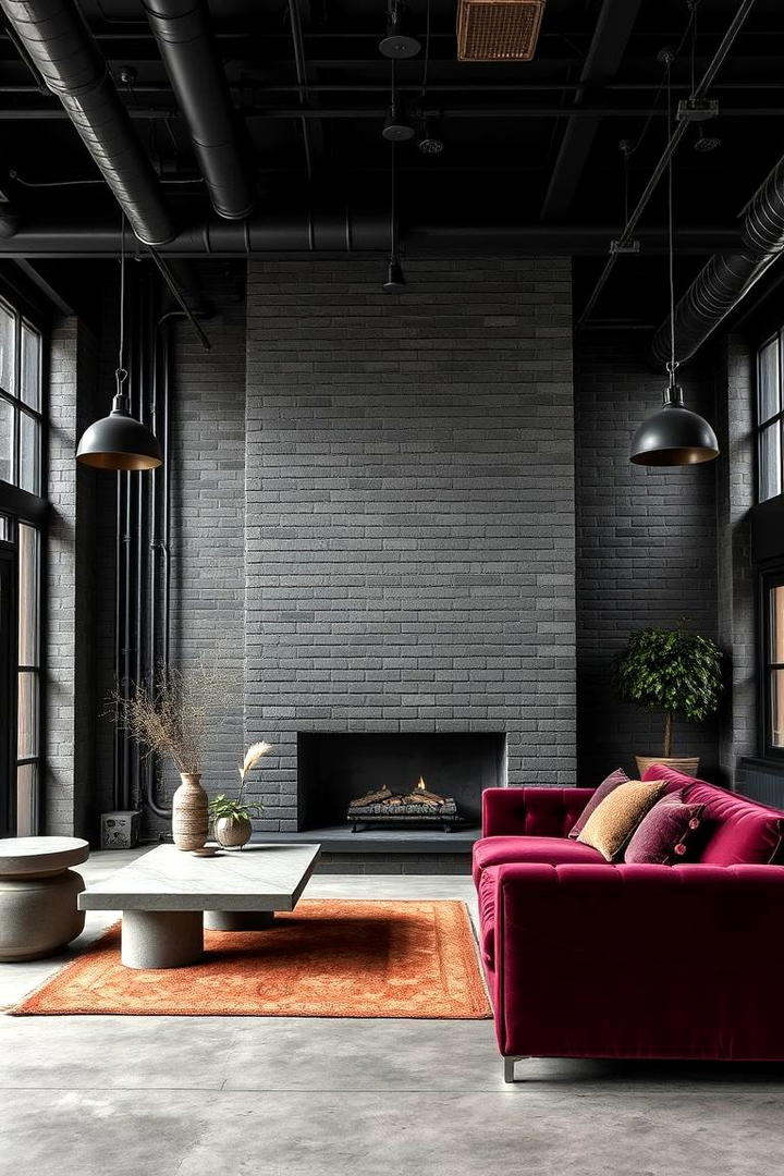 Industrial Chic Statement - 21 Black Shiplap Fireplace Ideas