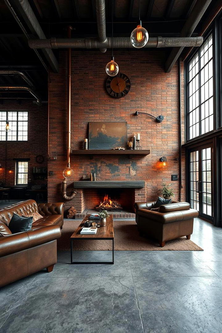 Industrial Chic Statements - 21 Fireplace Ideas