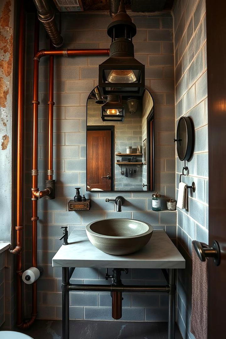 Industrial Chic - 21 Primary Bathroom Ideas