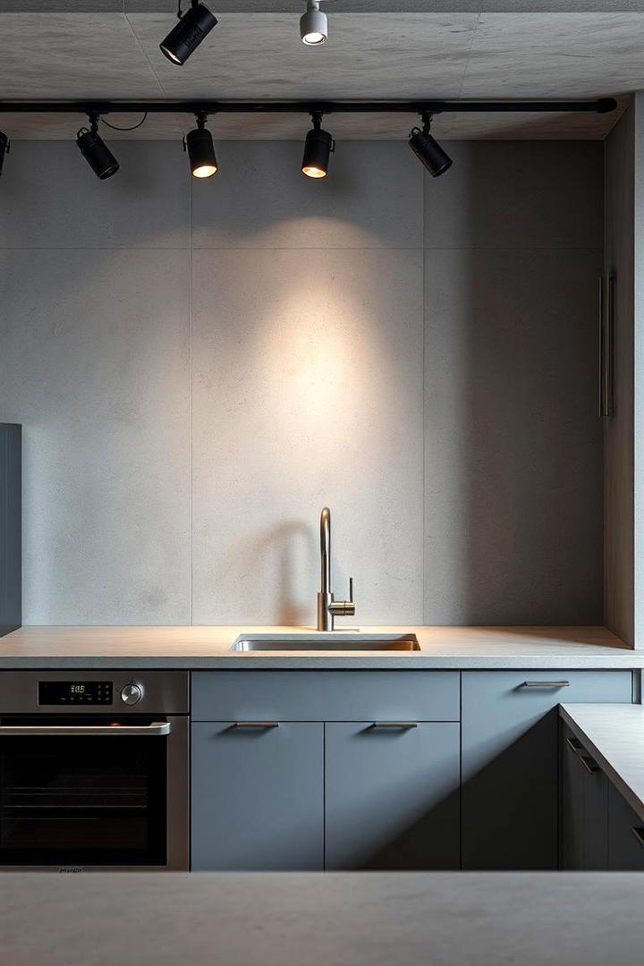 Industrial Concrete Style - 21 Kitchen Backsplash Ideas