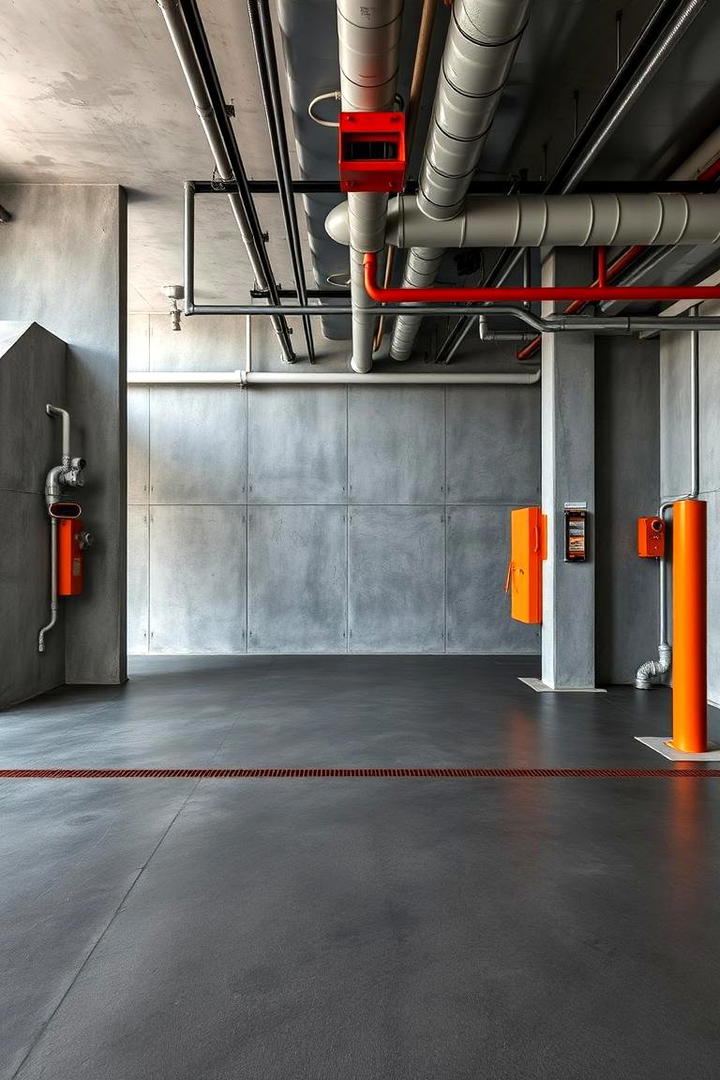 Industrial Concrete Vibe - 30 Garage Wall Paint Ideas