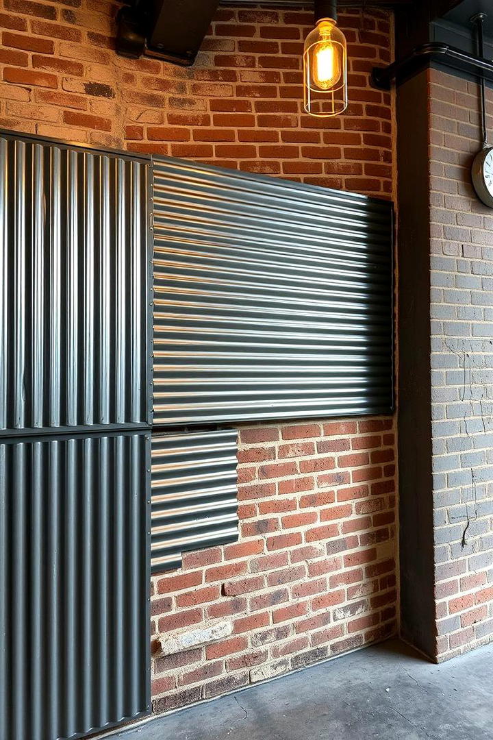 Industrial Corrugated Style - 21 Half Wall Paneling Ideas