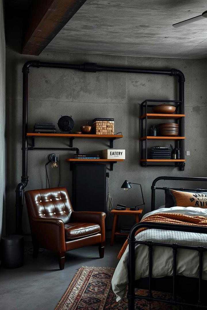 Industrial Elements - 21 Bedroom Wall Painting Ideas