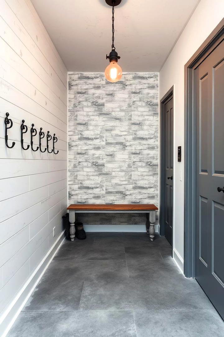 Industrial Entryway Statement - 30 Grey and White House Interior Design Ideas