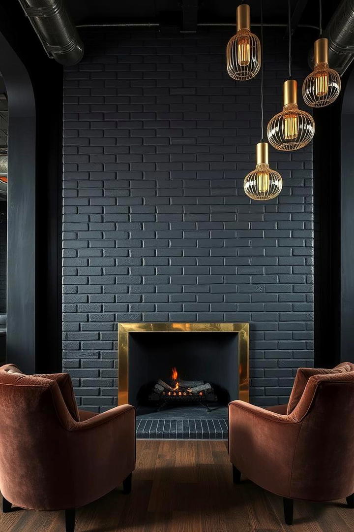 Industrial Luxe Upgrade - 21 Painted Brick Fireplace Ideas