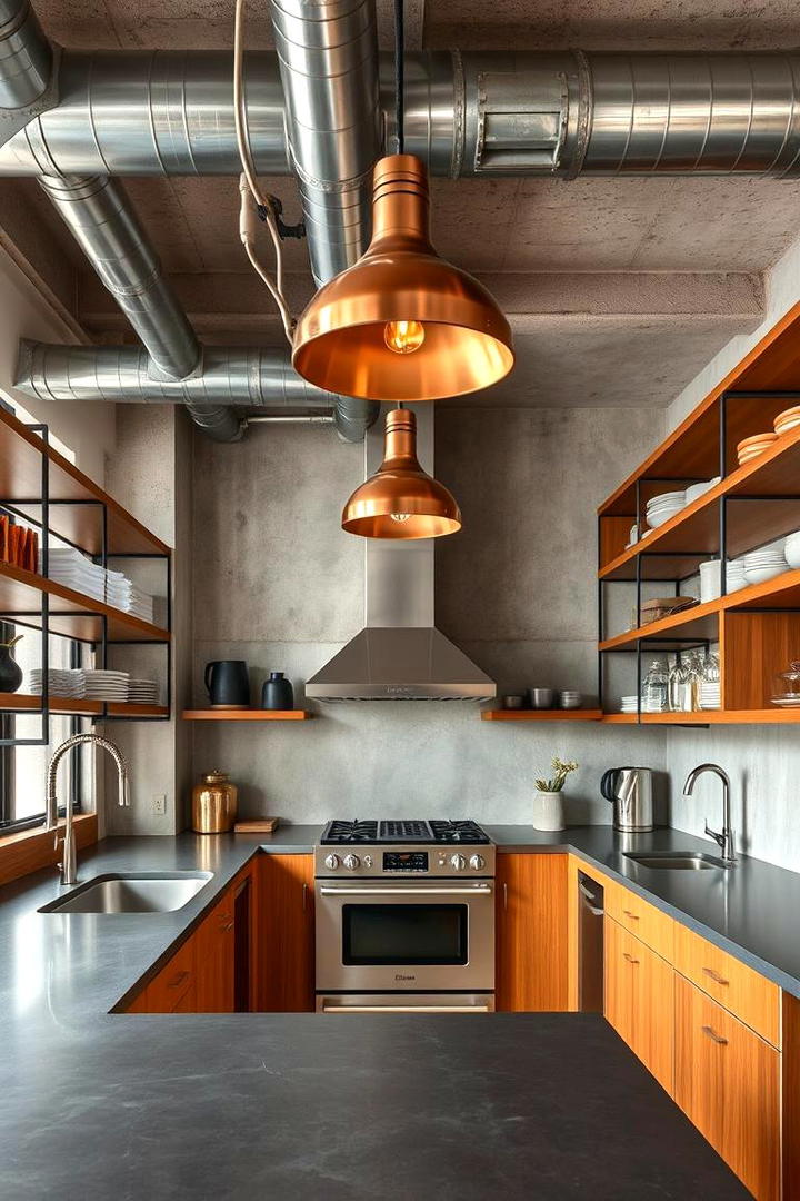 Industrial Metal Accents - 21 Industrial Interior Design Style Ideas