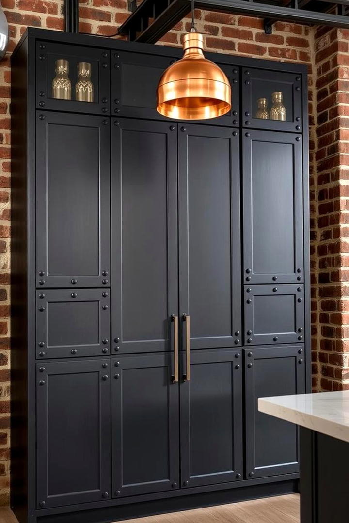 Industrial Metal Accents - 21 Floor to Ceiling Cabinets Ideas