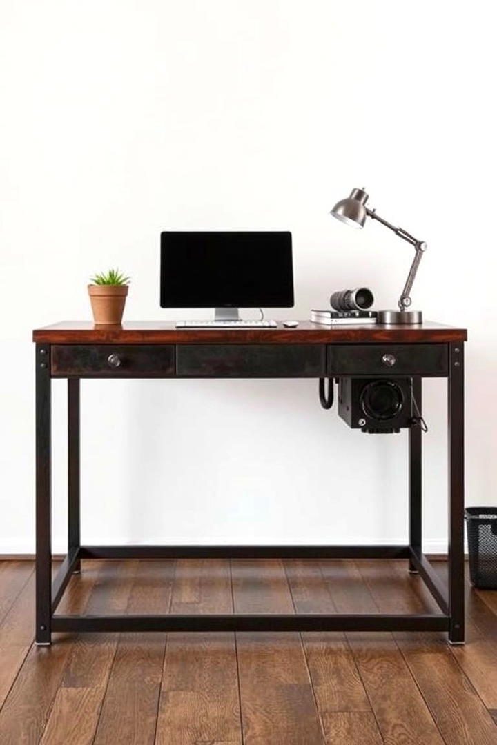 Industrial Metal Desk - 21 Desk Ideas