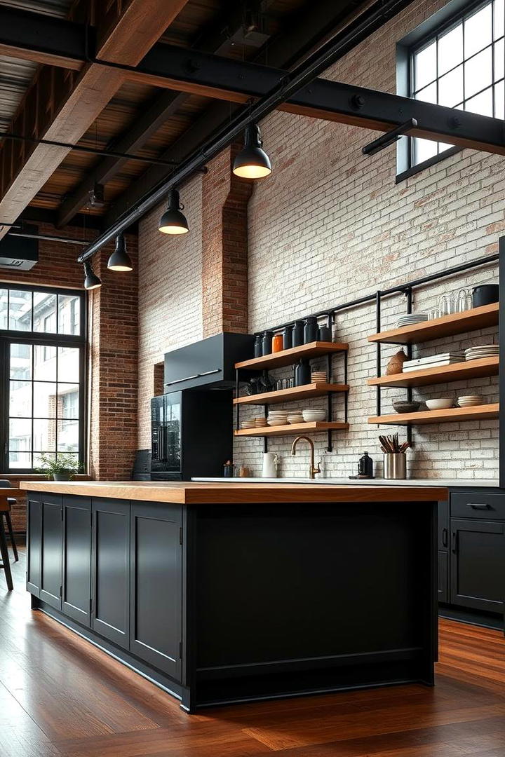 Industrial Pipe Accents - 21 Kitchen Island Back Panel Ideas