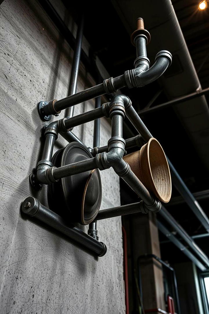 Industrial Pipe Hat Rack - 30 Hat Rack Ideas