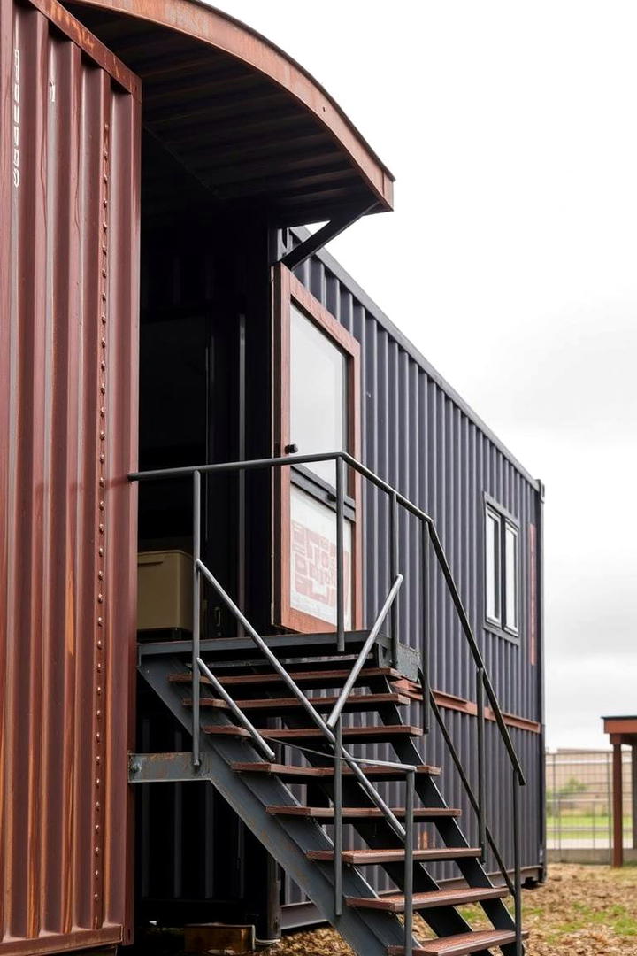 Industrial Style Container Residence - 30 Container Home Ideas