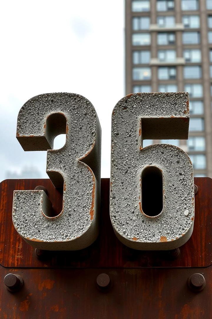 Industrial Style House Numbers - 21 House Number Ideas