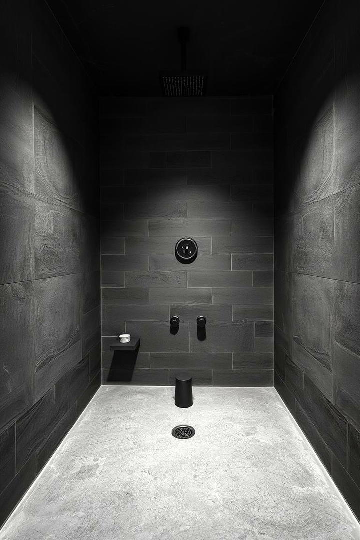 Industrial Tile Accent - 30 Half-wall Shower Ideas