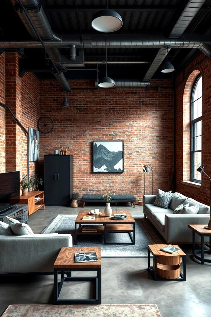 Industrial Urban Edge - 21 Aesthetic Living Room Ideas