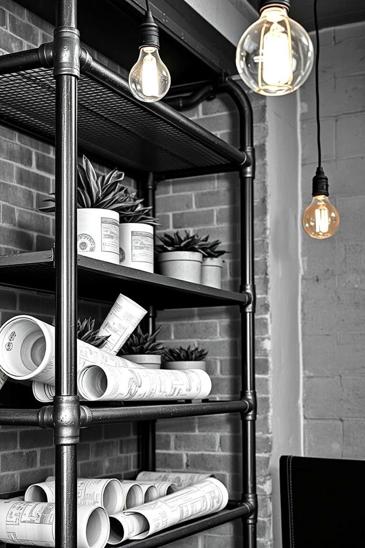 Industrial Urban Shelf Edge - 21 Shelf Decor Ideas