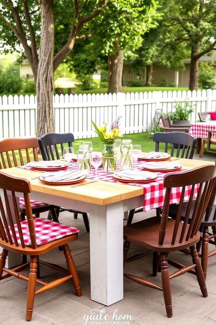 Inexpensive Outdoor Dining Setup - 21 Backyard Ideas on a Budget