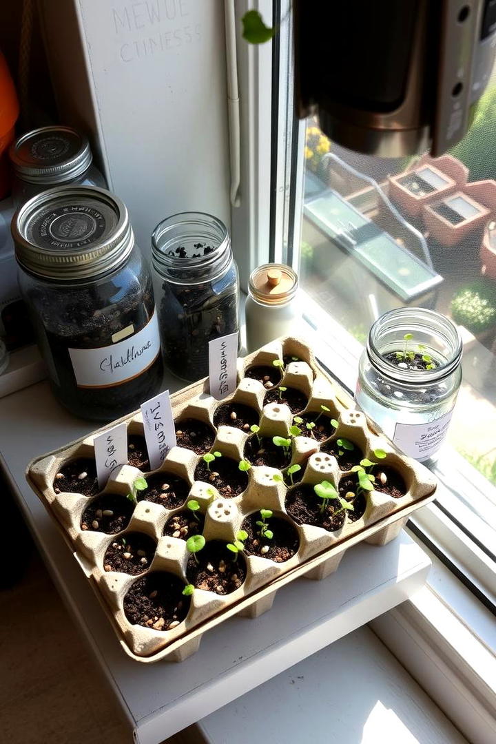 Inexpensive Seed Starting Station - 30 Budget Small Garden Ideas