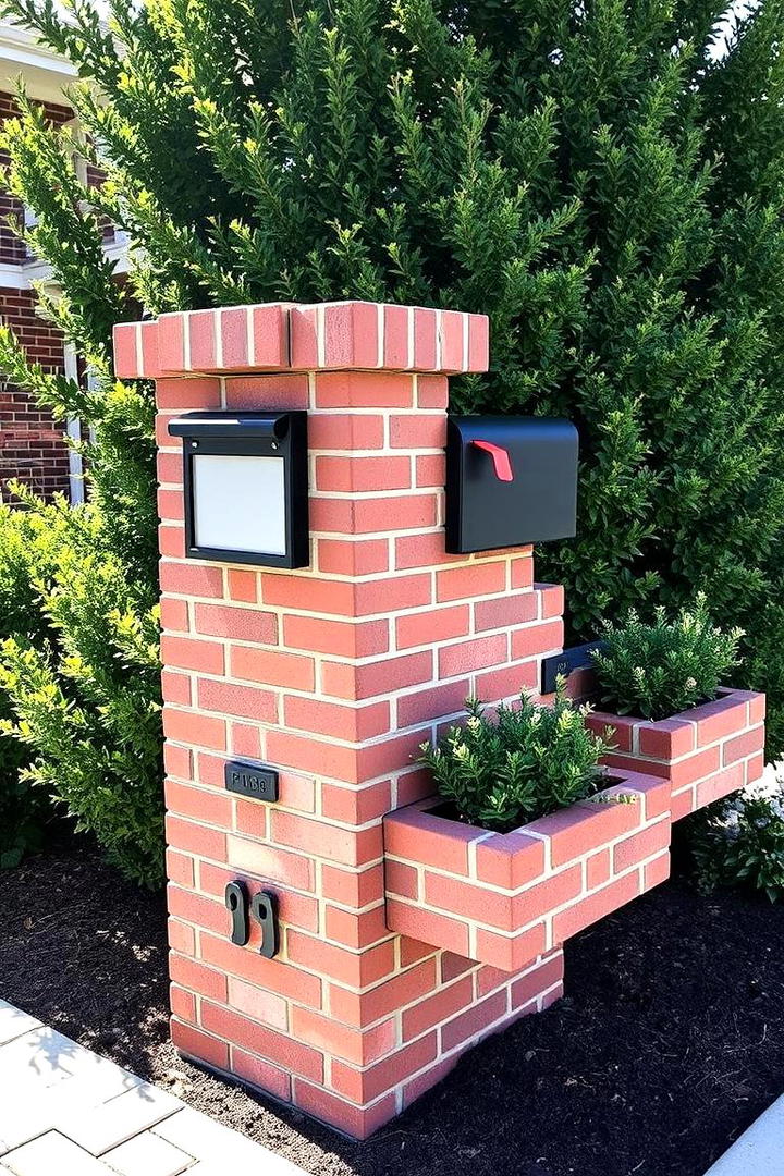 Innovative Design Brick Mailbox - 30 Brick Mailbox Ideas