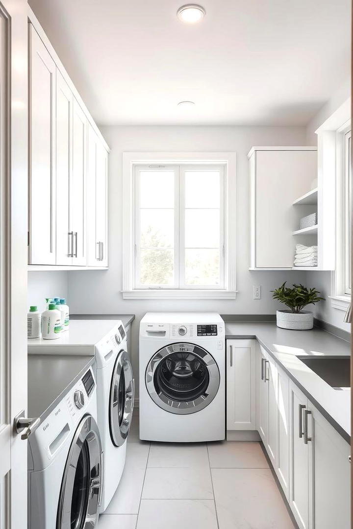 Innovative Overhead Cabinets - 21 Laundry Room Storage Ideas