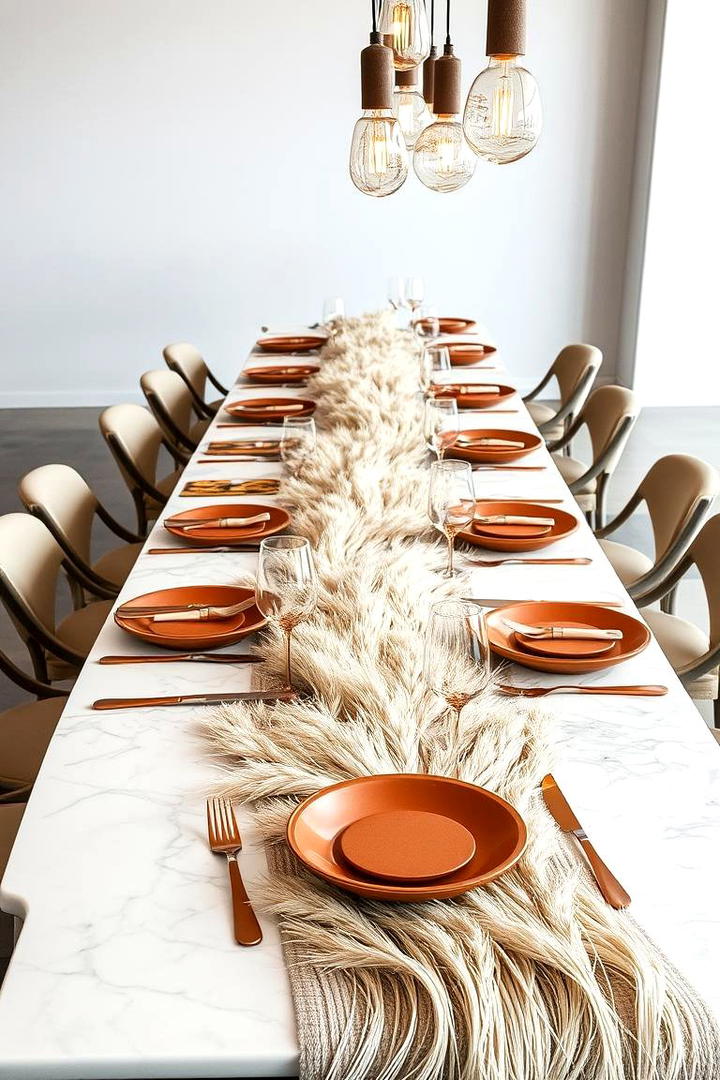 Innovative Pampas Table Runners - 30 Pampas Grass Wedding Decor Ideas