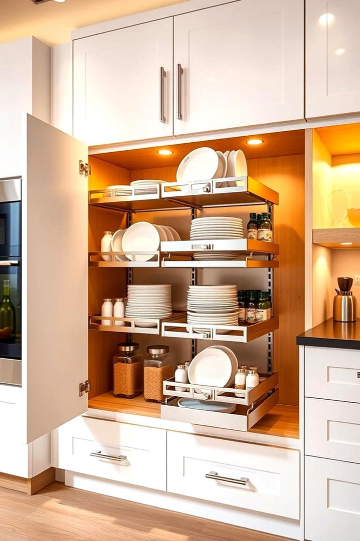 Innovative Pull Out Shelving - 21 Kitchen Cabinet Organization Ideas