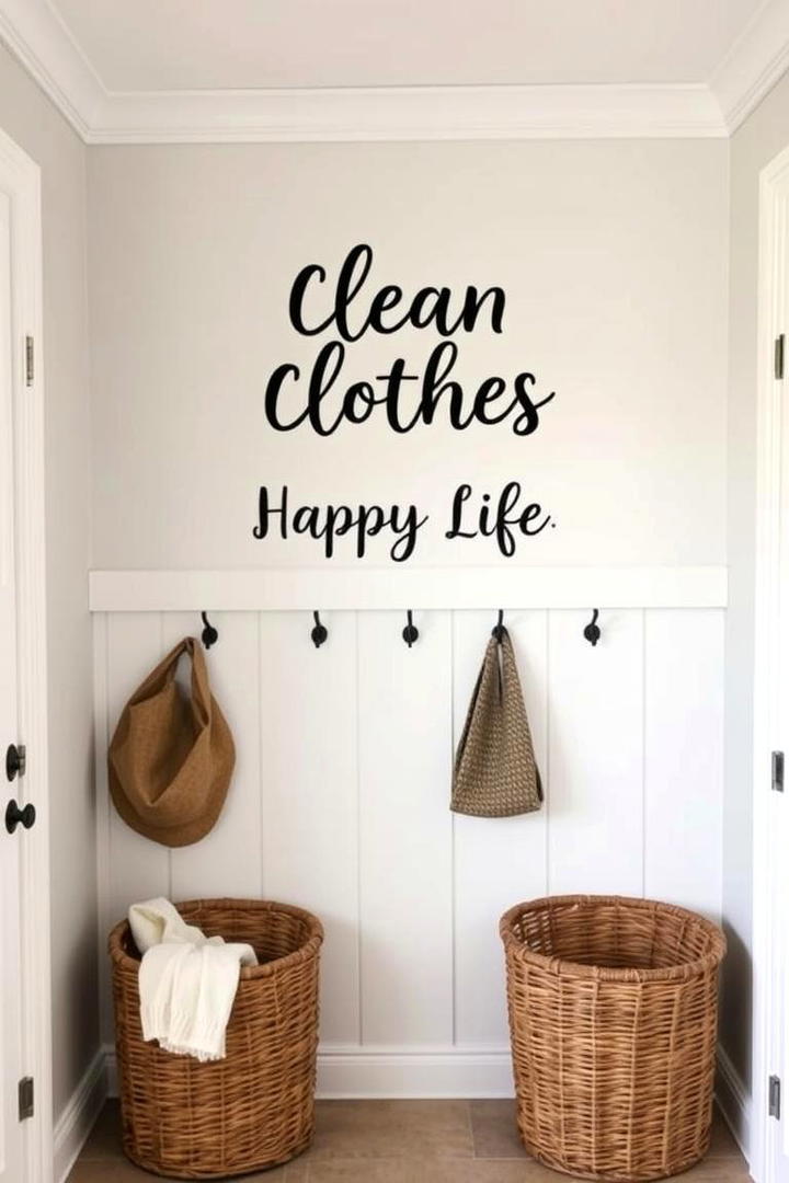 Inspiring Quote Walls - 30 Mudroom Laundry Room Ideas