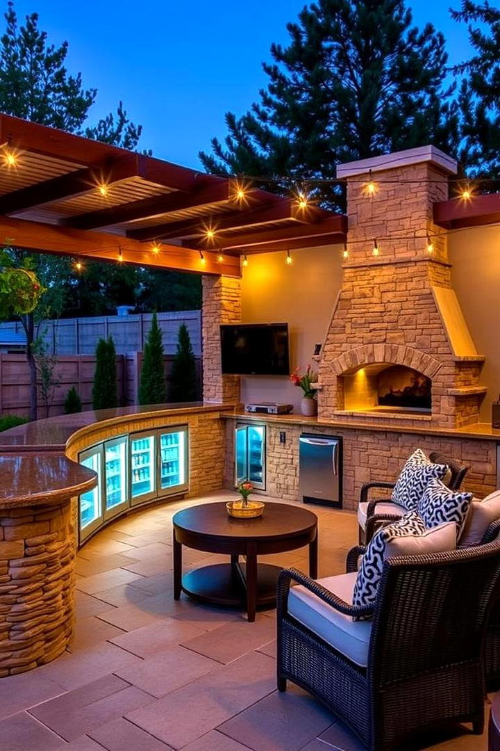 Integrated Bar Seating - 30 Bbq Island Ideas