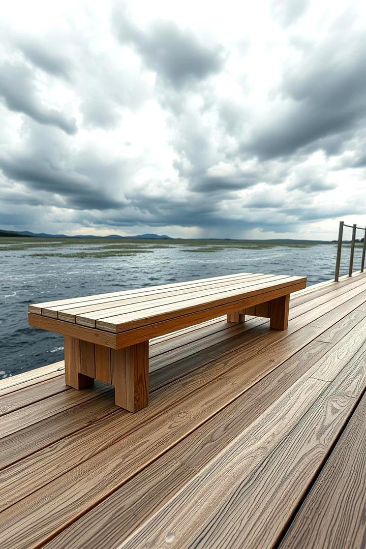 Integrated Bench with Weatherproof Materials - 30 Built-in Deck Bench Ideas and Designs