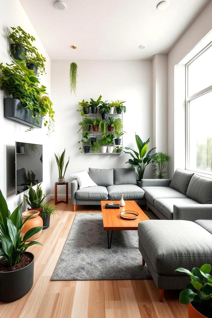 Integrated Indoor Greenery - 21 Apartment Small Living Room Ideas