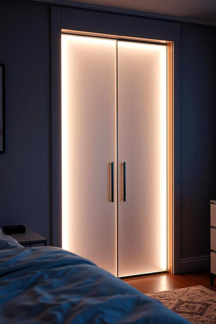 Integrated Lighting Closet Door - 30 closet door ideas