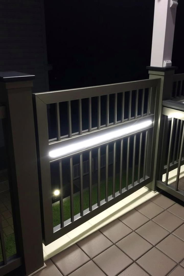 Integrated Lighting Feature - 30 Deck Gate Ideas