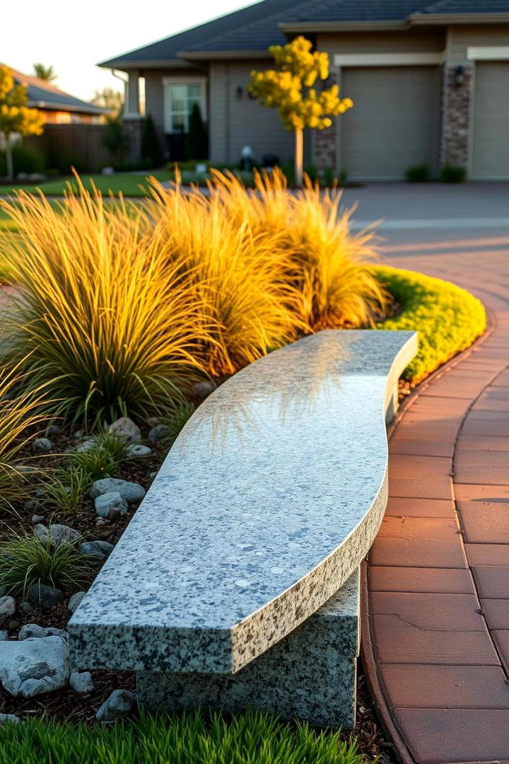 Integrated Seating Areas - 30 Driveway Landscape Ideas