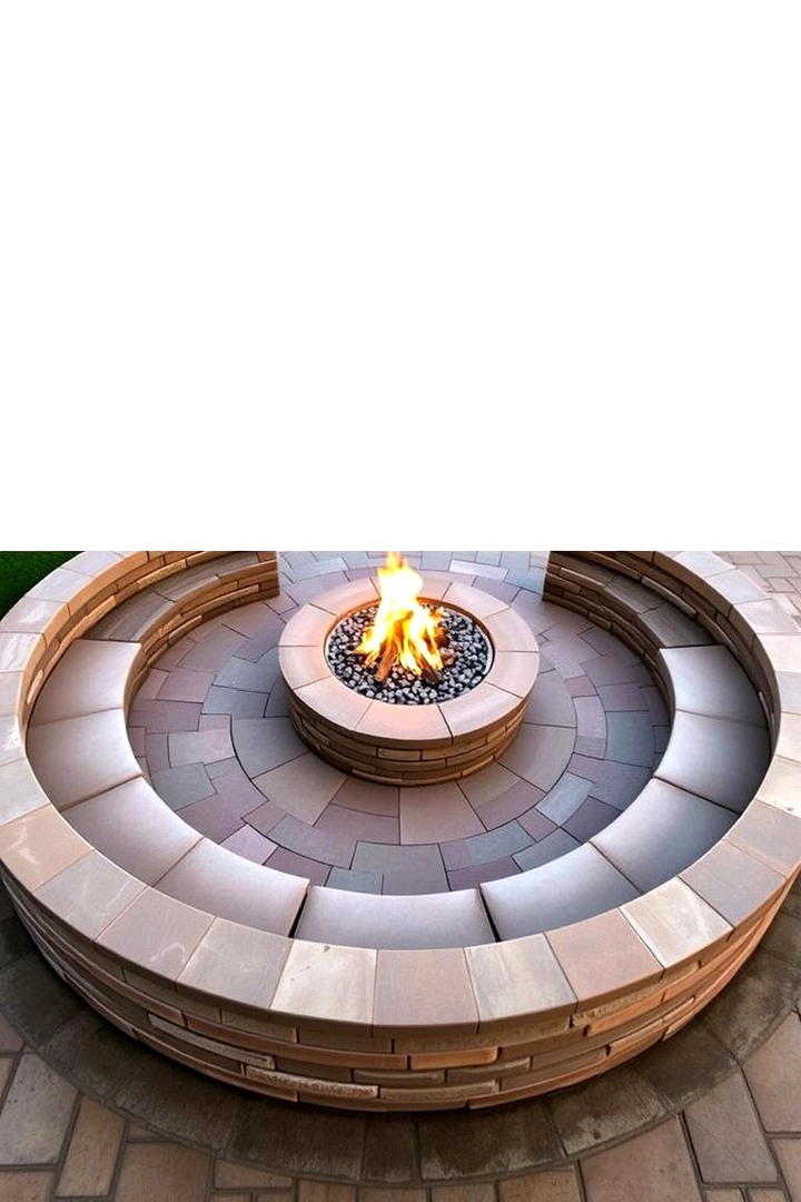 Integrated Seating Arrangement - 21 Fire Pit Ideas