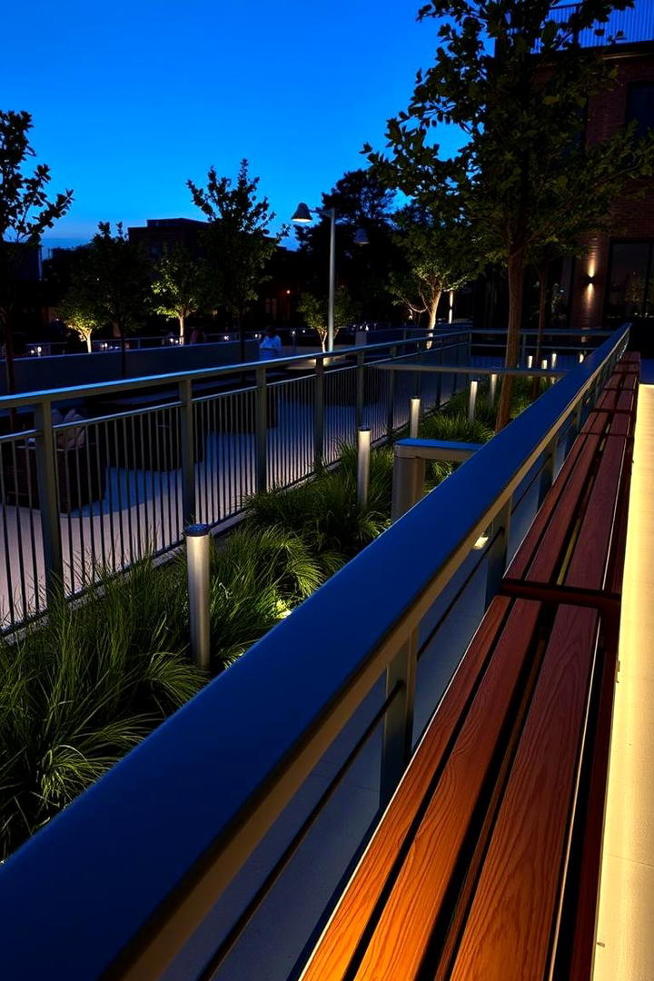 Integrated Seating Solutions - 30 Metal Deck Railing Ideas