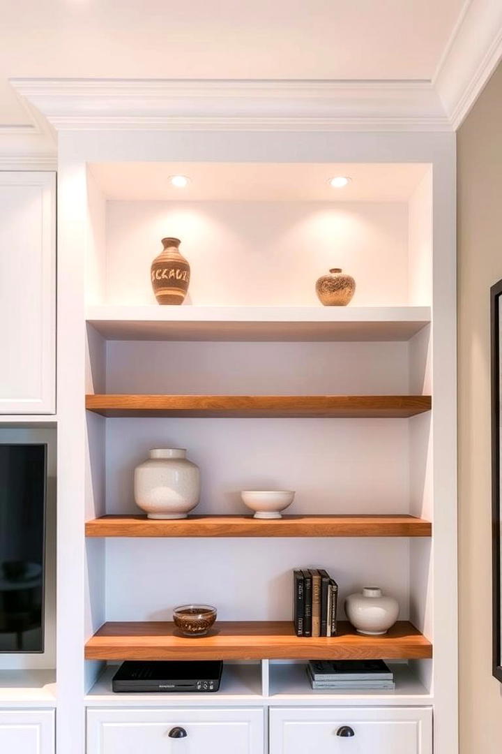 Integrated Shelf and Crown Molding - 21 Crown Molding Ideas