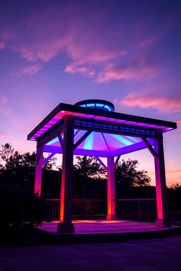 Integrated Smart Lighting - 30 Gazebo Lighting Ideas