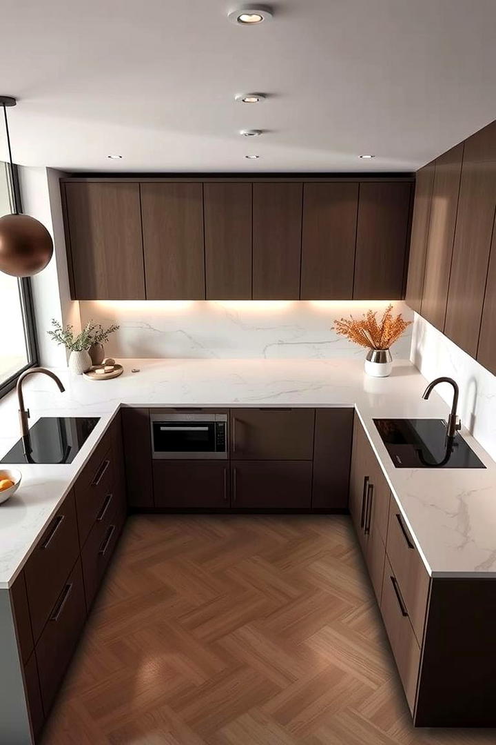 Integrated Sophistication in Quartz - 30 Quartz Kitchen Countertops