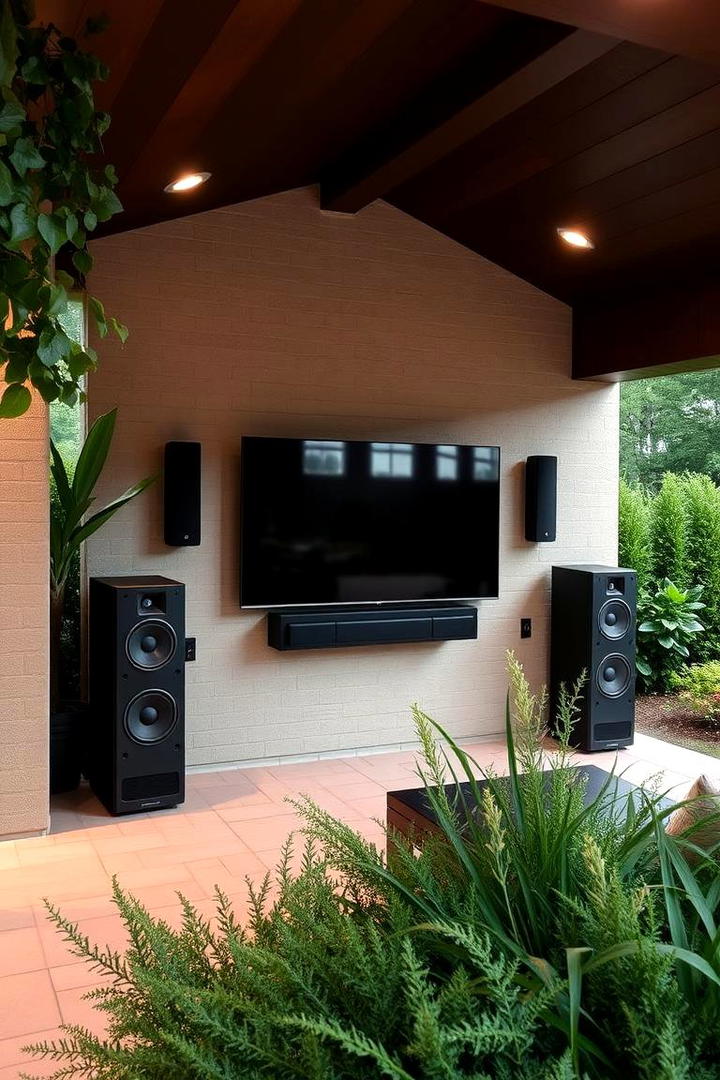 Integrated Sound System Setup - 30 Outdoor Tv Ideas