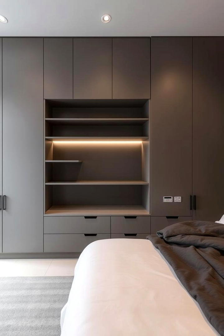 Integrated Storage Solutions - 21 Minimalist Bedroom Ideas