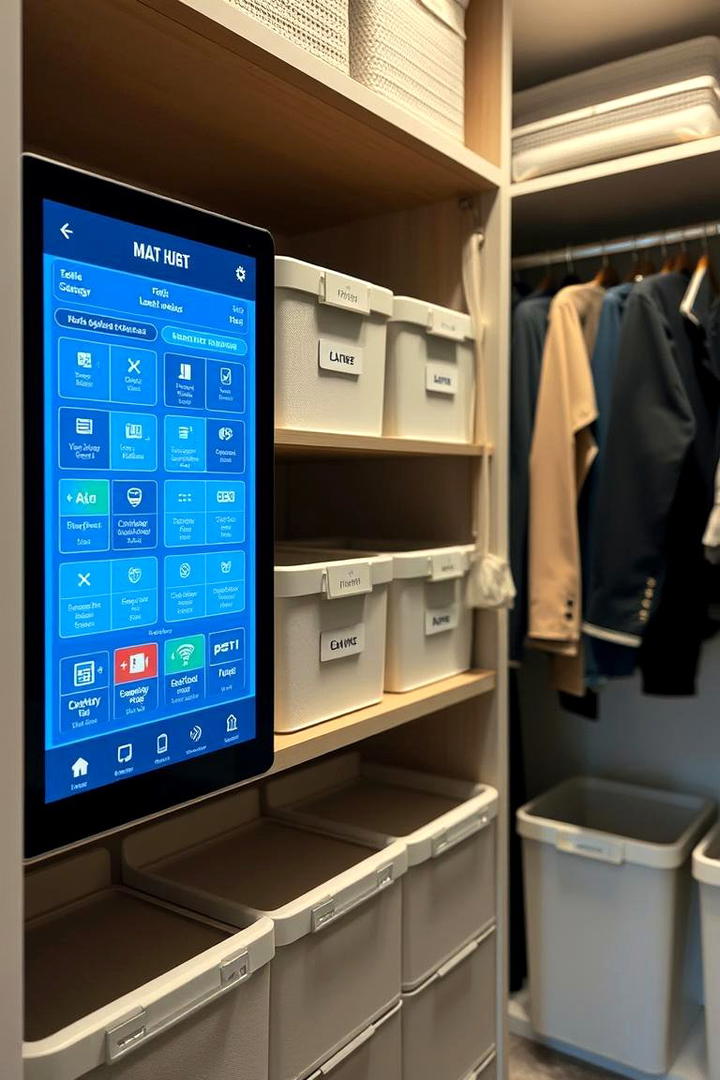 Integrating Smart Storage with Labeling Systems - 30 Hall Closet Organization Ideas