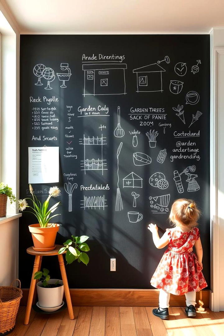 Interactive Chalkboard Wall - 30 Garden Wall Ideas