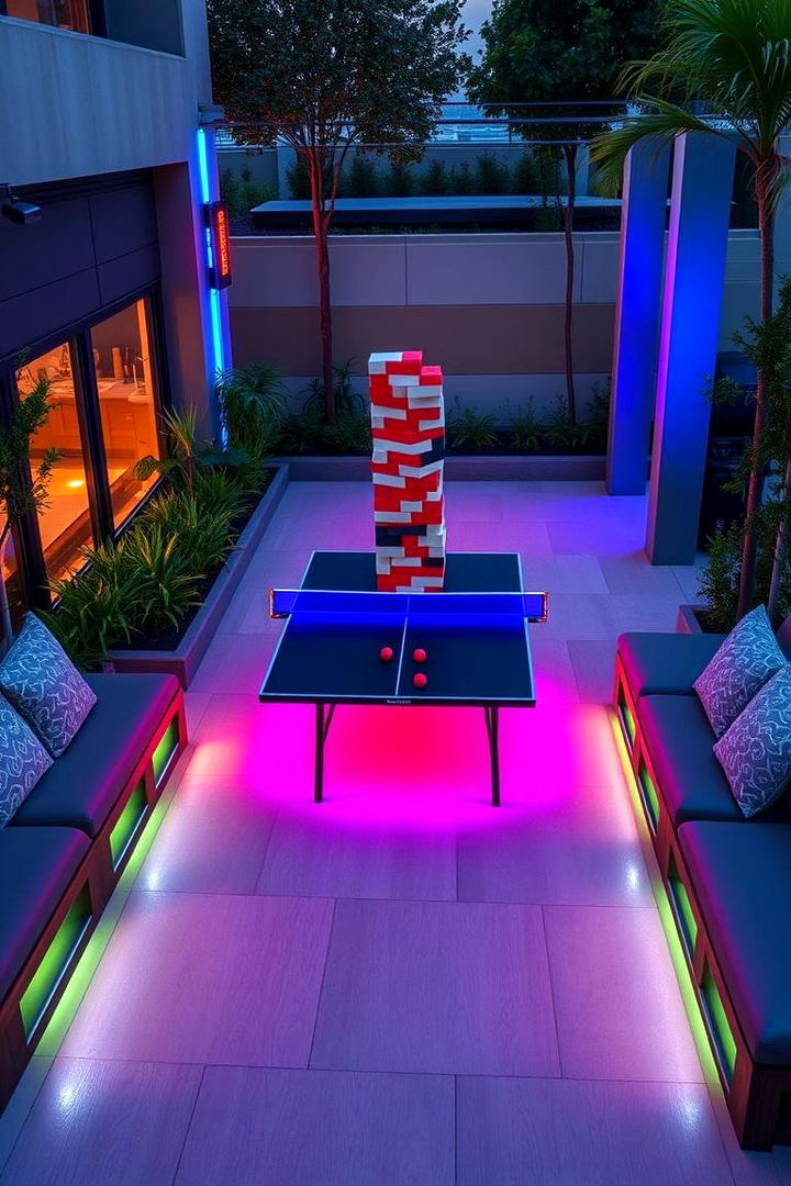 Interactive Game Zone - 21 Rooftop Deck Ideas