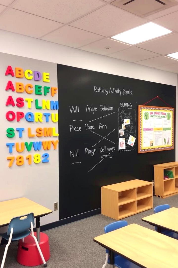 Interactive Learning Stations - 21 Shared Kids Room Design Ideas