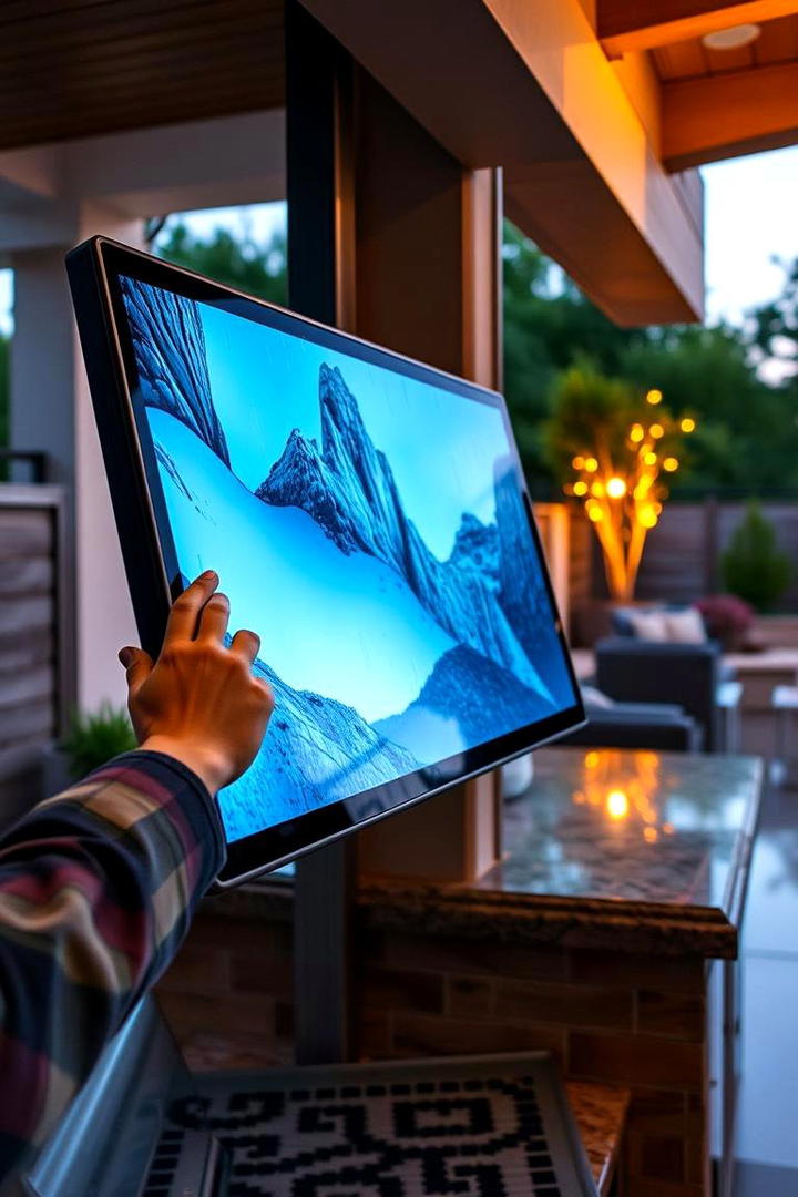 Interactive Touchscreen Options - 30 Outdoor Tv Ideas