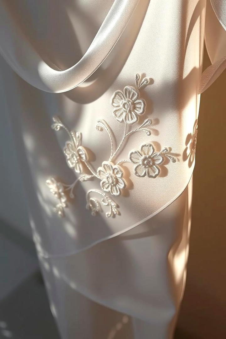 Intricate Embroidery Details - 30 Bridgerton Wedding Ideas