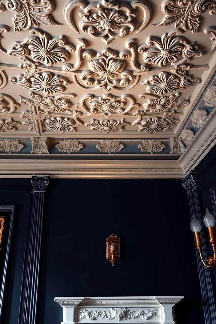 Intricate Trimmed Pattern Crown Molding - 21 Crown Molding Ideas